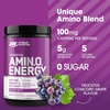 image:imageOptimum Nutrition Amino Energy  Pre Workout with Green Tea BCAA Amino Acids Keto Friendly Green Coffee Extract Energy Powder  Blue Raspberry 65 Servings Packaging May VaryConcord Grape