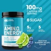 image:imageOptimum Nutrition Amino Energy  Pre Workout with Green Tea BCAA Amino Acids Keto Friendly Green Coffee Extract Energy Powder  Blue Raspberry 65 Servings Packaging May VaryBlueberry Mojito