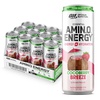 image:imageOptimum Nutrition Amino Energy Sparkling Hydration Drink Electrolytes Caffeine Amino Acids BCAAs Sugar Free NEW Blue Raspberry Rush 12 Fl Oz 12 Pack Packaging May VaryAmino Energy Sparkling
