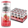 image:imageOptimum Nutrition Amino Energy Sparkling Hydration Drink Electrolytes Caffeine Amino Acids BCAAs Sugar Free NEW Blue Raspberry Rush 12 Fl Oz 12 Pack Packaging May VaryAmino Energy Sparkling
