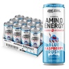 image:imageOptimum Nutrition Amino Energy Sparkling Hydration Drink Electrolytes Caffeine Amino Acids BCAAs Sugar Free NEW Blue Raspberry Rush 12 Fl Oz 12 Pack Packaging May VaryAmino Energy Sparkling