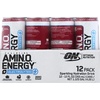image:imageOptimum Nutrition Amino Energy Sparkling Hydration Drink Electrolytes Caffeine Amino Acids BCAAs Sugar Free NEW Blue Raspberry Rush 12 Fl Oz 12 Pack Packaging May VaryAmino Energy Sparkling