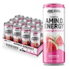 image:imageOptimum Nutrition Amino Energy Sparkling Hydration Drink Electrolytes Caffeine Amino Acids BCAAs Sugar Free NEW Blue Raspberry Rush 12 Fl Oz 12 Pack Packaging May VaryAmino Energy Sparkling