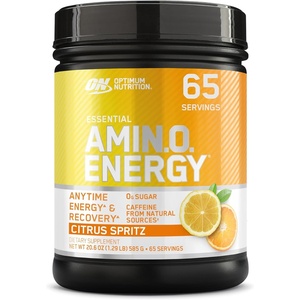 image:imageOptimum Nutrition Amino Energy  Pre Workout with Green Tea BCAA Amino Acids Keto Friendly Green Coffee Extract Energy Powder  Blue Raspberry 65 Servings Packaging May VaryCitrus Spritz