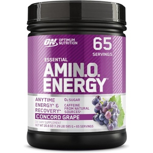 image:imageOptimum Nutrition Amino Energy  Pre Workout with Green Tea BCAA Amino Acids Keto Friendly Green Coffee Extract Energy Powder  Blue Raspberry 65 Servings Packaging May VaryConcord Grape
