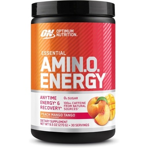 image:imageOptimum Nutrition Amino Energy  Pre Workout with Green Tea BCAA Amino Acids Keto Friendly Green Coffee Extract Energy Powder  Blue Raspberry 65 Servings Packaging May VaryPeach Mango Tango