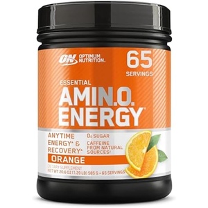 image:imageOptimum Nutrition Amino Energy  Pre Workout with Green Tea BCAA Amino Acids Keto Friendly Green Coffee Extract Energy Powder  Blue Raspberry 65 Servings Packaging May VaryOrange