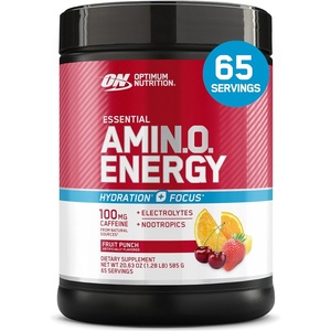 image:imageOptimum Nutrition Amino Energy Hydration Packets OnTheGo Energy Powder Stick Packs Tangerine Wave 25 CountFruit Punch