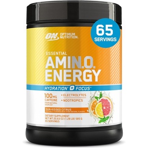 image:imageOptimum Nutrition Amino Energy Hydration Packets OnTheGo Energy Powder Stick Packs Tangerine Wave 25 CountSunkissed Citrus