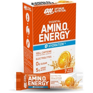 image:imageOptimum Nutrition Amino Energy Hydration Packets OnTheGo Energy Powder Stick Packs Tangerine Wave 25 CountTangerine Wave