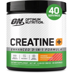 image:imageOptimum Nutrition Creatine Monohydrate Plus Powder Orange Passionfruit Flavored Creatine Performance Blend With Electrolytes for Hydration Added Vitamins 40 Servings 360 Grams Packaging May VaryOrange Passionfruit
