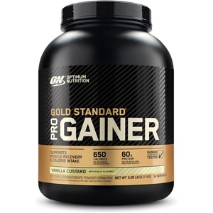 image:imageOptimum Nutrition Gold Standard Pro Gainer Weight Gainer Protein Powder Vanilla Custard 509 Pounds Packaging May Vary5 Pound Pack of 1