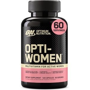 image:imageOptimum Nutrition OptiWomen Daily Multivitamin for Women Immune Support Supplement with Iron 60 Day Supply 120 Count Packaging May Vary120 Count Pack of 1