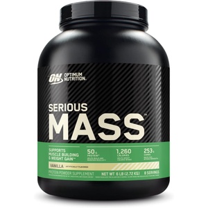image:imageOptimum Nutrition Serious Mass Weight Gainer Protein Powder Vitamin C and Zinc for Immune Support Vanilla 12 Pound Packaging May VaryVanilla